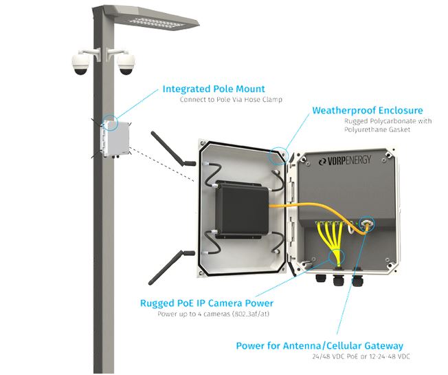Street light with electrical enclosure