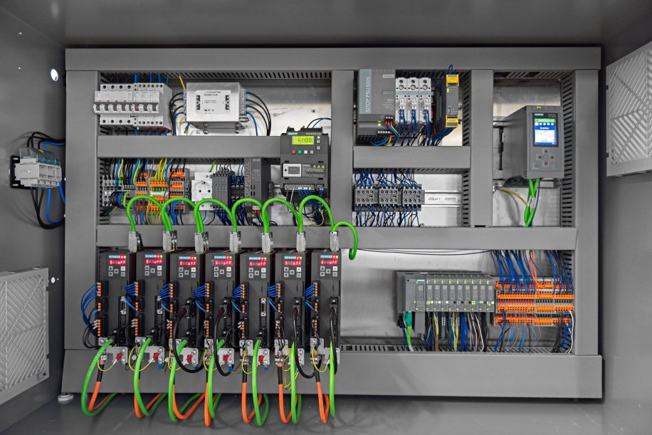 Inside Siemens electrical enclosure