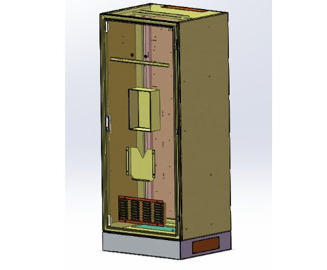 Free standing electrical encloure drawing