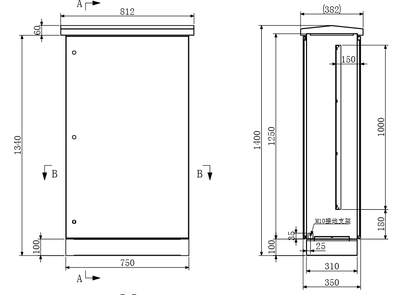 water proof electrical enclosure cad drawing
