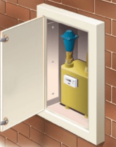 Recessed wall-mounted enclosure