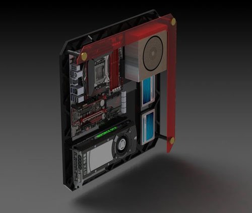 casing pc dudukan dinding