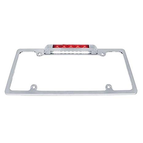 Soporte de matrícula cromado con luz LED y luz de matrícula