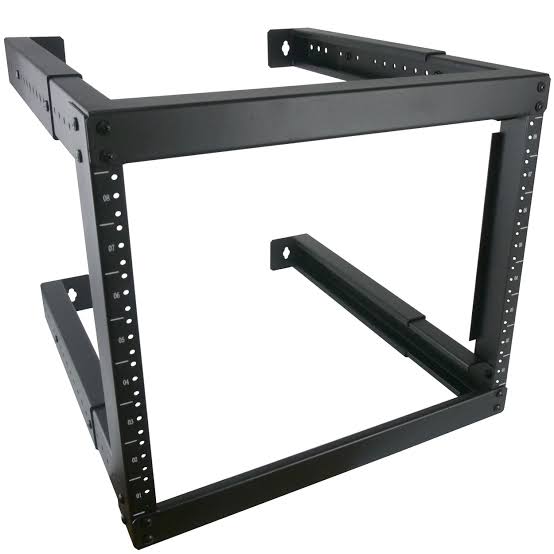 6U Adjustable Depth Open Frame Wall Mount Rack