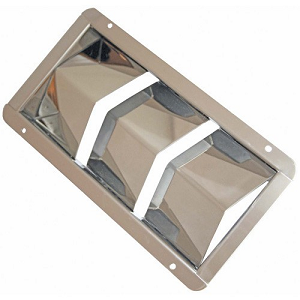 V Style Three Louvre 210mm Ventilasi Baja Tahan Karat