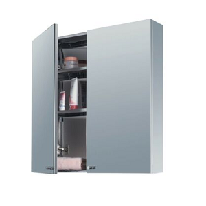 Lemari Rias Pintu Ganda Stainless Steel yang Dipasang di Dinding