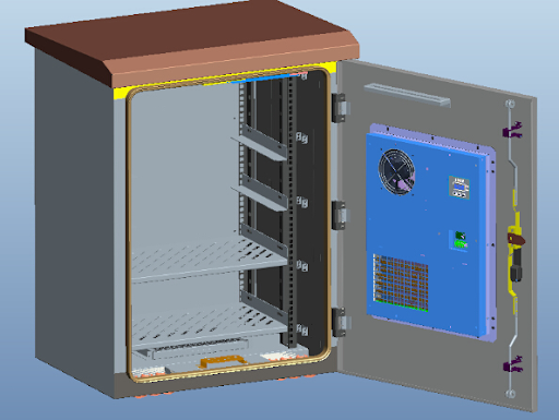 Wall mounted telecom enclosure