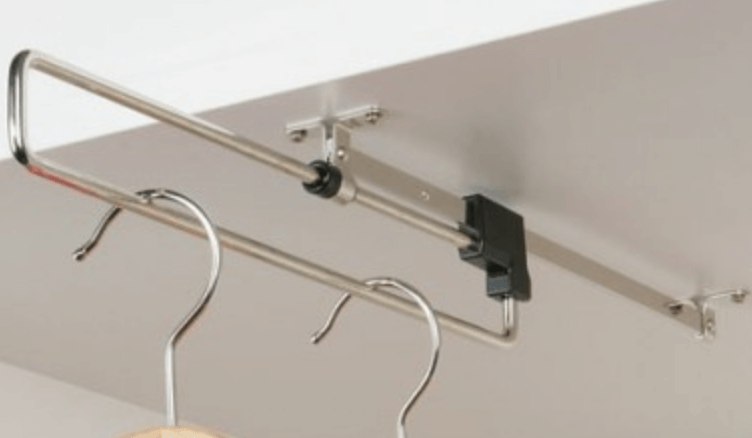 Adjustable track hanging rod
