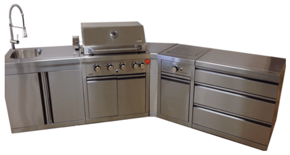 Lemari BBQ sudut baja tahan karat