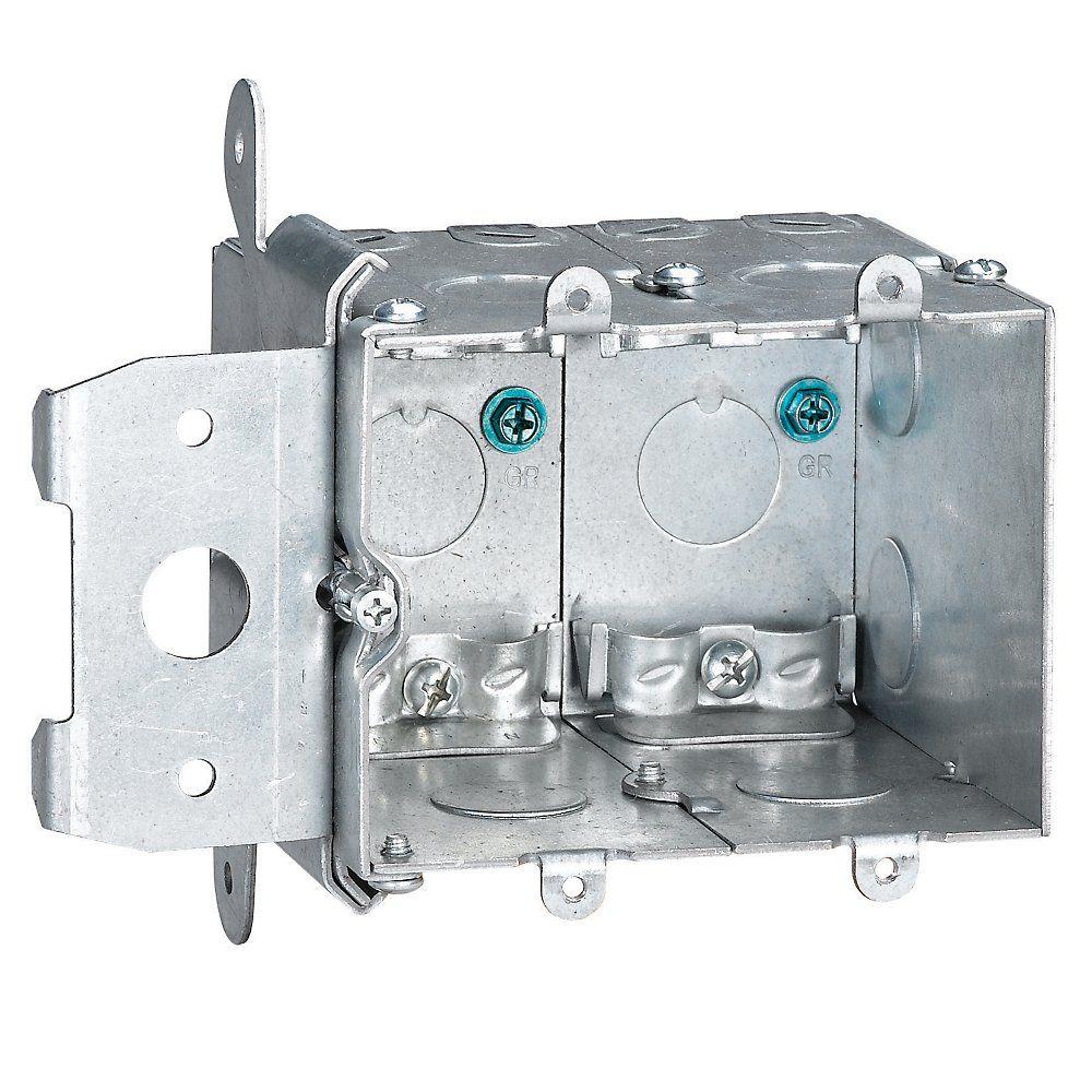 2-Gang Metal Junction Box