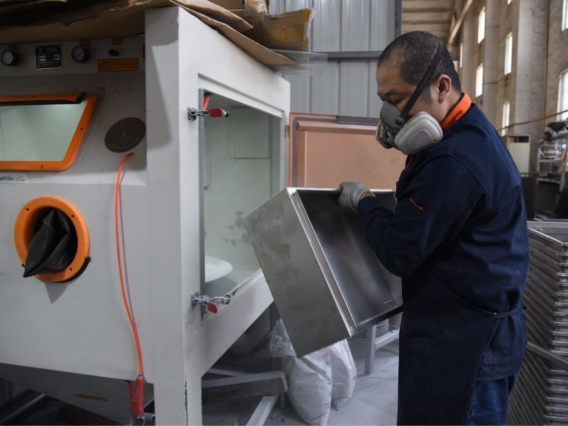 electrical enclosure finishing and sanding