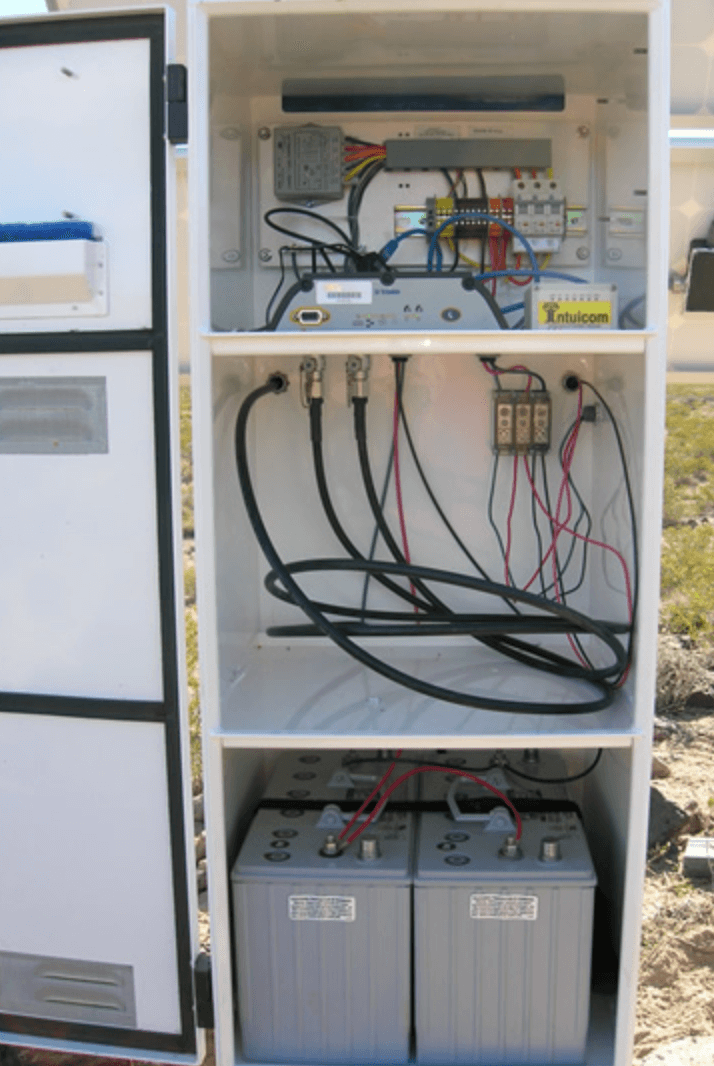 Compartments in a powder-coated enclosure
