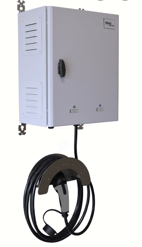 Powder-coated EV charger enclosure