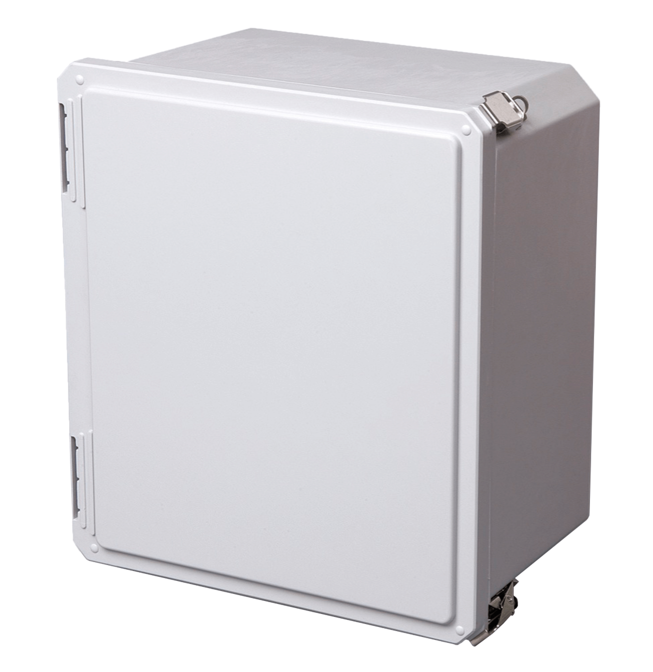 Powder-coated fiberglass enclosure