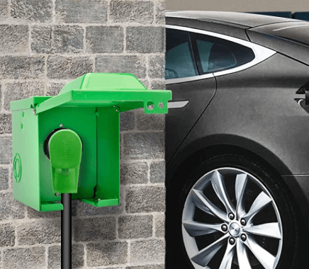 Residential outlet EV charger enclosure