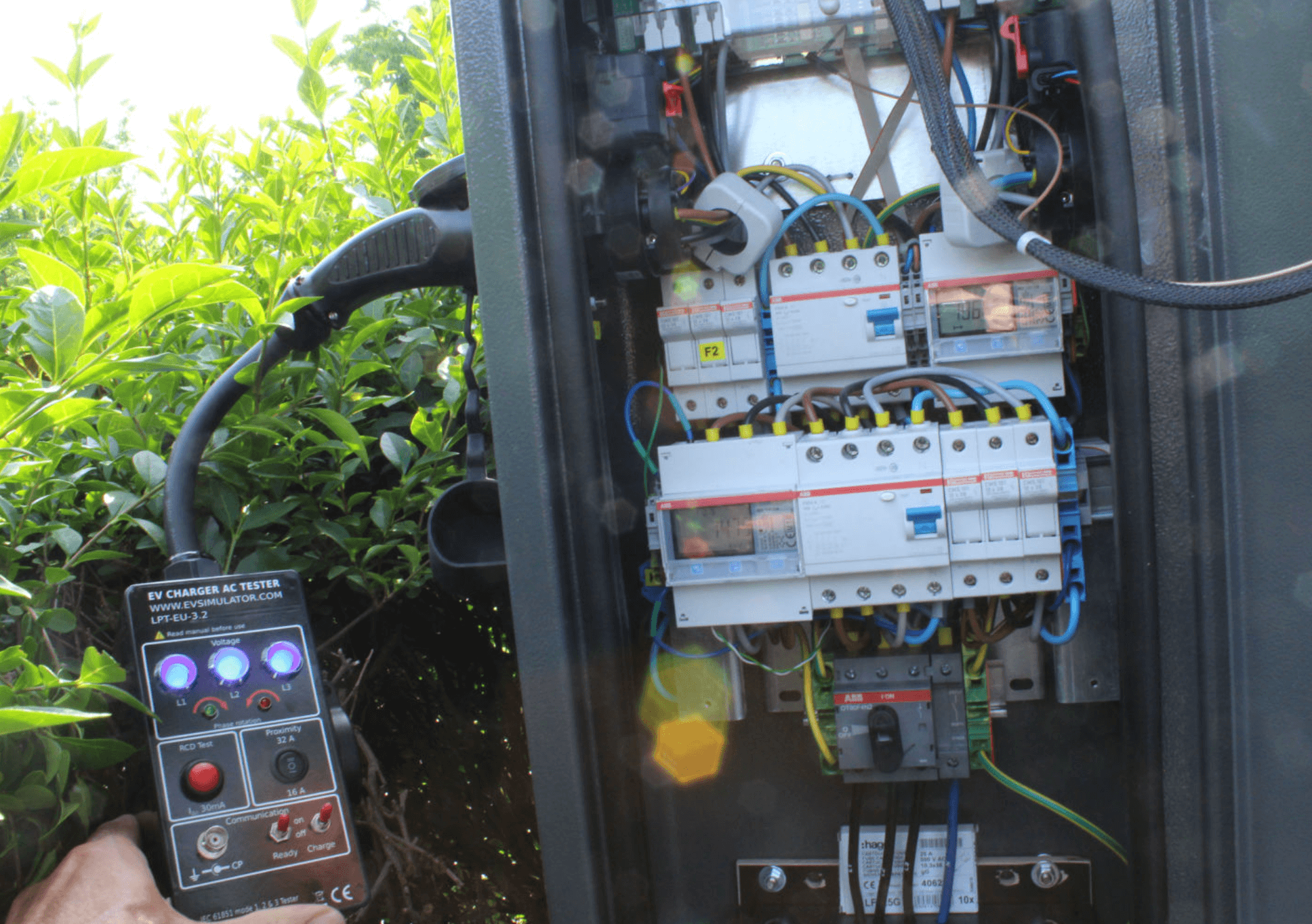 Testing an EV charger enclosure