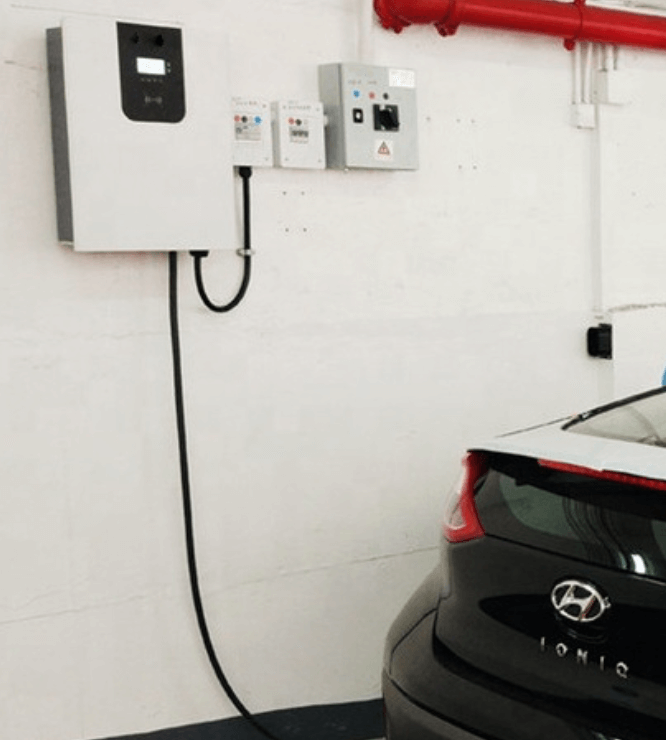 Wall-mounted EV charger enclosure