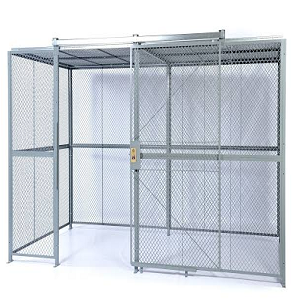 Cerramientos de jaula de alambre con puertas con bisagras