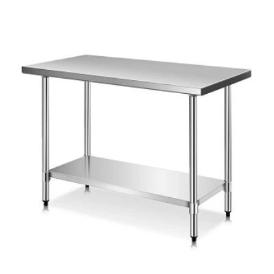24_x 48_ Meja Kerja Dapur Komersial Stainless Steel