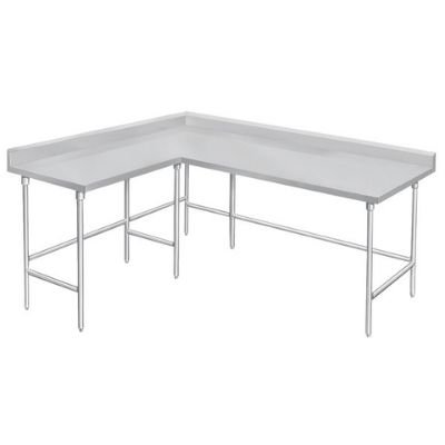 Meja Kerja Sudut Stainless Steel Berbentuk L