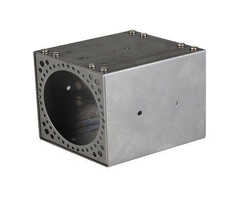 Caja de altavoz de chapa metálica de titanio
