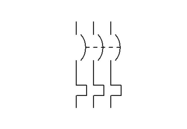 Symbole de disjoncteur CC